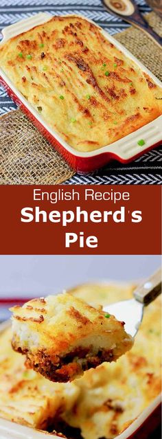 an english recipe shepherd's pie on a plate