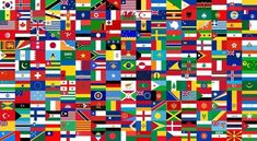 an image of many different flags in the world, including countries and their names on them