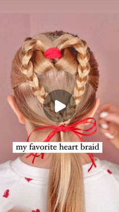 Audrey McClelland on Instagram: "MY FAVORITE HEART BRAID FOR VALENTINE’S DAY ❤️ If you’re looking for a cute Valentine’s Day hairstyle, this is a PERFECT one for you. I’ve done this one every Valentine’s Day on Victoria since she was in kindergarten. I just think it’s so pretty, and just so cute! . I will share all of the hair products that we love and use in the highlights above. I will also share that hairstyling cream I use for this hairstyle, it’s perfect! . #hairdo #braidideas #braidinspo #braidinspiration #braid #simplehairstyles #simplehair #simplehairstyle #easyhairstyles #easyhairstyle #easyhairstylesforgirls #cutehairstyles #cutehair #hairvideo #hairideas #hairinspo #hairinspiration #hairvideos #hairidea #hairstyles #hair #hairstyle #hairtutorial #hairtutorials #valentinesdayhair Easy Kindergarten Hairstyles, Valentine’s Day Braids, Love Heart Hairstyles, Heart Braids For Kids, Heart Hairstyle For Kids Easy, Hairstyle For Girls Kids, Cute Kid Hairstyle, Valentines Hairstyles For Kids, Valentine’s Day Hair