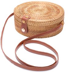 PRICES MAY VARY. Leather Imported THE BEST HANDWOVEN ROUND RATTAN BAG YOU’LL NEED TO BUY!!! You want a Handwoven Round Rattan Bag! You have a strong desire to improve your lifestyle!  HANDWOVEN ROUND RATTAN BAG is a specially designed for people like you, who want to make a change in their life. It will help: ♥ If you are a fashionista, this is the best choice for you. This bag brings nature, unique and chic. ♥ AN UNFORGETTABLE GIFT FOR WOMEN: This is a unique gift handcrafted by Artisans. Wheth Stile Boho Chic, Butterfly Bags, Straw Beach Bag, Bamboo Bag, Rattan Bag, Straw Bags, Cute Purses, Types Of Bag, Bag Shoulder