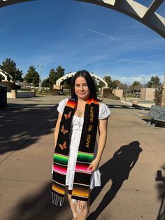 Beautiful embroidered Graduation stole.  Delicately hand made with beautiful and vibrante colors to bring together these beautiful Embroidered stoles .  ✈️🚨FAST SHIPPING🚨 ✈️ Please, place your order in a timely manner to avoid not receiving order on time. Dimensions: 80 inches Long x 5 inches Wide Embroidered Multicolor Graduation Stole, Multicolor Embroidered Graduation Stole, Embroidered Black Graduation Stole, Traditional Embroidered Graduation Stole, Graduation Stole, Grad Pics, Grad Cap, Shawls And Wraps, Scarf Wrap