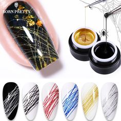 Nail Designs Spider Gel, Nail Design With Spider Gel, Glitter Spider Gel Nails, Nail Art Using Spider Gel, Spider Jell Nails, Fluorescent Nails, Spider Gel, Cheap Nail, Nail Art Gel