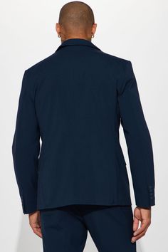 Available In Navy. Pointed Lapels Front Pockets Button Front Pair with The Modern Stretch Slim Trouser Shell 65% Polyester 33% Viscose 2% Spandex Lining 100% Polyester Imported | Mens The Modern Stretch Suit Jacket in Navy Blue size Small by Fashion Nova Suit Pin, Slim Trousers, Navy Fashion, Solid Black, The Modern, Fashion Nova, Suit Jacket, Mens Jackets, Navy Blue