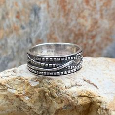 Ring Sizes: 8 Living Essentials, Ring Sizes, Oxidized Sterling Silver, The Band, Sterling Silver Bands, Ring Collections, Sterling Ring, Silver Band, Rings For Men