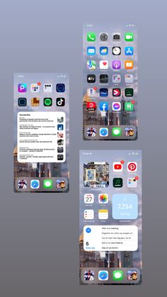 an iphone screen with several different icons and texting options on the back, along with another device's buttons