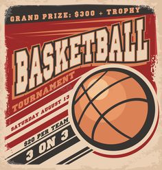 an old style basketball tournament poster