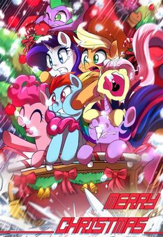 merry christmas from my little pony friends by on devisy - fandoms com