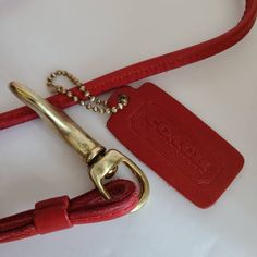 "Original Classic Coach Basic Bag Red leather with brass hardware Roomy interior with zip pocket secured by a top zipper Measures: 11\"L, 7\"H, 1.5\"W Detachable 33\" double strap with anchor on hardware Bead chain and hangtag Made in the New York City, USA Glue in serial #977-7407 New with tags, original box, tissue and paperwork Ready to wear The not so basic \"Basic bag\" that can be used as a clutch, shoulder bag, wristlet A true collectors piece! Questions? just ask more vtg coach styles/co Red Travel Bag With Brass Hardware, Classic Red Bags With Brass Hardware, Red Shoulder Bag With Brass Hardware For Everyday Use, Vintage Coach Bags, Bead Chain, Vintage Coach, Mini Crossbody, Tiffany Blue, Custom Bags