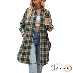 Product Name Streetwear Woolen Loose Long Plaid Shirt Coat WM-21129 Item NO. WM-21129 Size 2XL, XL, L, M, S Pattern Type Plaid Style Chic, Street Detail Button Season Spring / Autumn Sleeve Length Full Fit Type Loose Weight 0.79kg = 1.7417 lb = 27.8664 oz Category Outerwear Coats Creation Time 2021-12-01 Size Chart Size Length Bust cm cm S 99 107 M 100 112 L 101 117 XL 102 125 XXL 103 133 Boyfriend Coat, Plaid Shirt Women, Autumn Sleeve, Cardigan Style, Meet Friends, Flannel Jacket, Long Trench Coat, Long Sleeve Flannel, Plaid Fashion