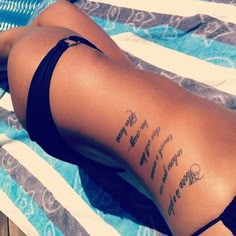 <3 Stomach Tats, Tattoos For Women On Thigh, Tattoo Script Fonts, Tattoo Font, Kelly Ripa, Tattoo Script, Side Tattoos, Tattoo Meaning, Rib Tattoo