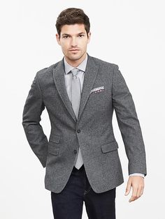 Modern Slim-Fit Gray Jacquard Blazer | Banana Republic 40R Jacquard Blazer, Peak Lapel, Men's Wear, Men's Apparel, Wardrobe Style, Dresses Shoes, Accessories For Women, Xmas Gifts, Maternity Clothes