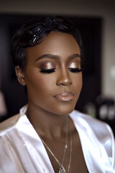 Dark Skin Wedding Makeup, Black Bridal Makeup Dark Skin, Vintage Wedding Makeup Bridal Looks, Bridal Makeup Dark Skin, Makeup Bridal Looks, Vintage Wedding Makeup, Mother Of Bride Makeup, Dark Skin Makeup Tutorial