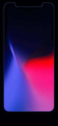 the back side of an iphone xr with blue and red colors on it, against a black background