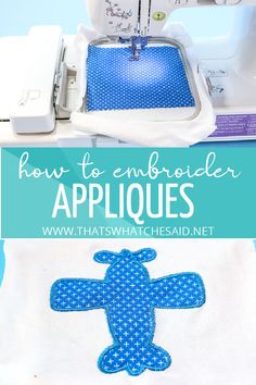 how to embroider appliques with this sewing machine