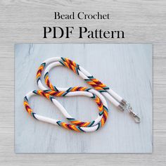 This is a PDF PATTERN for bead crochet native lanyard or necklace of Czech seed beads PRECIOSA size 10/0 of 6 stitches in the round. Diameter of necklace is 6-7 mm. This is a listing for a pattern,  NOT the finished piece. The PDF will be ready for download after the payment is received. I only sell patterns, not step-by-step tutorials! Required skill level: Basic + Intermediate (assuming a good knowledge of the slip stitch crochet method of bead crochet). The PDF file includes: * Charts * Photo Crochet Colorful, Slip Stitch Crochet, Rope Jewelry, Necklace Bead, Crafter Gift, Beaded Rope, Crochet Bags Purses, Beaded Jewelry Patterns, Crochet Purses