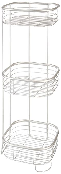 three tiered shower caddy in white