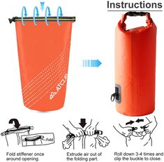 the instructions for how to use an inflatable water bag