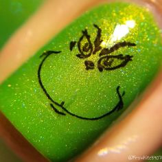 The Grinch Nail Art Nail Water Decals Transfers Grinch Valentines, Grinch Nail Art, Monster Nails, Nail Water Decals, Jamberry Nails