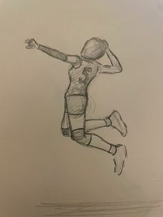 a drawing of a person jumping in the air