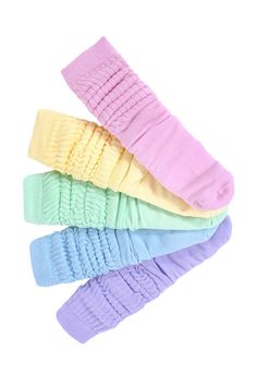 Rainbow Scrunch Socks Multi-Pack | My Violet Scrunch Socks, Full Rainbow, Clown Party, Hat Aesthetic, Yume Kawaii, Closet Colors, Rainbow Outfit, Halloween News, Cute Socks