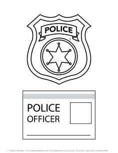 the police badge is shown in black and white