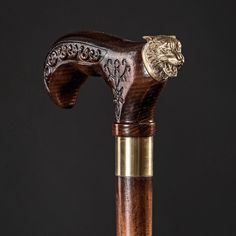 Wolf Walking Stick - Fashionable Walking Cane for Men, Design Canes - ART WALKING STICKS Wolf Walking, Unique Walking Sticks, Walking Frame, Cane Tips, Bar Accessories Decor