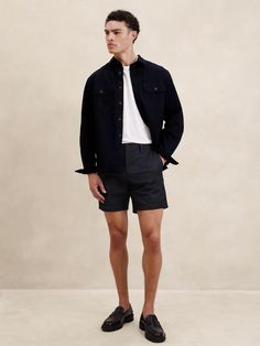 7" Core Temp Short | Banana Republic Factory Casual Relaxed Fit Button-up Shorts, Fitted Shorts With Patch Pockets, Fitted Button-up Casual Shorts, Casual Workwear Shorts With Straight Hem, Casual Shorts With Functional Pockets, Casual Button-up Workwear Shorts, Relaxed Fit Shorts With Pockets And Straight Hem, Casual Workwear Shorts With Button Closure, Utility Style Shorts With Welt Pockets