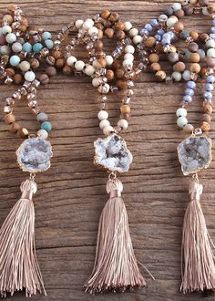 Boho Store, Farmhouse Beads, Beaded Boho Necklace, Wooden Farmhouse, Award Winning Jewelry, Beads Ideas, 3 Sisters, Necklace Ideas, Inspirational Jewelry