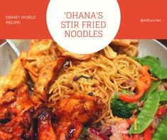 an image of a plate of food with the words obama's stir fried noodles