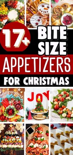 twelve bite size appetizers for christmas