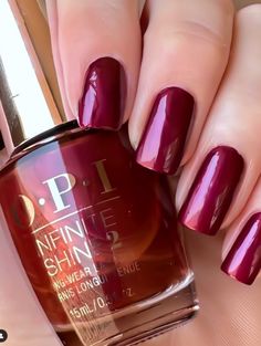 Pre Fall Nail Colors, Opi Big Sagittarius Energy, Cranberry Nail Color, Opi Fall 2023 Collection, Nail Colors Opi, Toenails Painted, Early Fall Nail Colors, Pretty Fingernails, Fall Nail Colors Opi