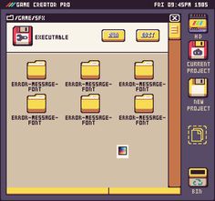 an old - school computer game with many different types of items and numbers on the screen