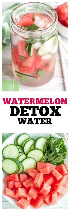 Watermelon Detox Water, Sugar Free Drinks, Healthy Detox, Sugar Detox