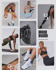 #moodboard for an exciting project coming soon .... Our Fitness coach Instagram bundle. stay tuned.... #canvatutorial #canvadesigninspiration #instagramtemplates #instagramtemplatedesign #moodboarddesign #moodboards #fitnesstrainer #fitnesscoach #branddesign #branddesigner #branding #fitnessbrand #graphicdesign #instagramtemplate #canvacreator #newprojects Fitness Content Ideas, Fitness Moodboard, Active Wear Photoshoot, Instagram Ads Ideas, Fitness Social Media, Fitness Branding, Dancer Lifestyle