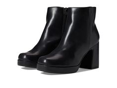 Black Sports Boots For Fall, Black Boots For Fall Outdoor Activities, Colure Pallet, Boots For Teenage Girl, Black Paris, Black Heel Boots, Black Shoes Women, Rounded Toe Boots, Madden Girl