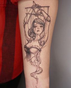 Marionette Tattoo, Tattoos Pinterest, Mystical Tattoos, Muster Tattoos, Dope Tattoos For Women, Horror Tattoo, Discreet Tattoos, Halloween Tattoos, Feminine Tattoos