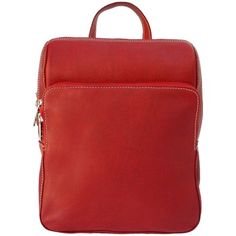 a red leather bag on a white background