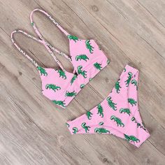 Color: b3853pi, Size: s Pink Triangle Top Printed Swimwear, Pink Printed Triangle Top Swimwear, Beach Costumes, Chic Swimwear, Bandage Bathing Suit, Summer Bathing Suits, Push Up Swimsuit, Swimwear For Women, Swimming Suit