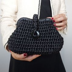 "📌 Elevate your formal attire with our exquisite Black Clutch Bag, a versatile accessory that seamlessly transitions from clutch to top handle style. 📌 Designed for elegance and sophistication, this bag is the perfect choice for weddings, evening events, and special occasions. 📌 The leather-like yarn lends a luxurious texture to the bag, ensuring you make a stylish statement wherever you go. 📌 With a wide array of color options available, you can select the shade that perfectly complements y Black Clutch Bag, Straw Bucket Hat, Black Clutch Bags, Metallic Yarn, Custom Tote Bags, Black Clutch, Wedding Bag, Black Tie Event, Formal Attire