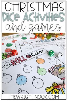 christmas dice activities and games for kids