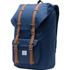 Throw a few clothes and a toothbrush into your Herschel Little America Backpack and head out the front door. This pack has a classic mountaineering style that's ready for adventure whether you're crashing on friends' couches across the country for the summer or just getting away from your roommate for a night. Blue Nylon Backpack For Adventure, Casual Nylon Luggage For Outdoor, Blue Adventure Backpack Standard Shape, Practical Blue Backpack For Hiking, Blue Adventure Backpack, Casual Hiking Backpack, Durable Casual Backpack For Hiking, Durable Casual Hiking Backpack, Casual Backpack Travel Accessories For Outdoor