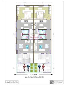 two story apartment building plan with ground floor plans for apartments and condos in the city