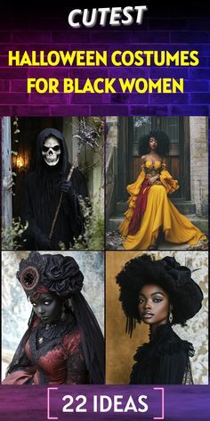 halloween costumes for black women are featured in this article, which includes images of different people