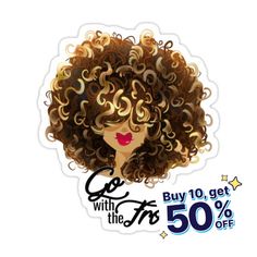 Decorate laptops, Hydro Flasks, cars and more with removable kiss-cut, vinyl decal stickers. Glossy, matte, and transparent options in various sizes. Super durable and water-resistant. Big hair is an awesome thing. Celebrate and show everyone your support for beautiful curly hair with this piece! Beautiful Curly Hair, Sticker Ideas, Hair Life, Body Hair, Big Hair, Cricut Ideas, Abstract Art Painting, Curly Hair, Kiss Cut