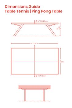 the dimensions guide table tennis ping pong table