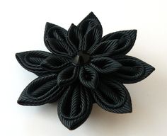 A flower is made in the technique of tsumami kanzashi. Flower is made from grosgrain ribbons . crystal. Flower's d ~ 2 inches (5-6 cm). More lapels see here: https://www.etsy.com/shop/JuLVa?section_id=11777522&ref=shopsection_leftnav_4 At your request can be made a flower of a different color combinations. My handworks can be a unique gift for you, your family and friends! For more items, please visit my shop home: http://www.etsy.com/shop/JuLVa Please be aware that orders are sent via stand Black Brooches With Handmade Flowers For Gift, Handmade Flower Black Brooches For Gifts, Handmade Flowers Black Brooches For Gift, Black Handmade Flowers Brooches For Wedding, Black Handmade Flowers Wedding Brooches, Wedding Brooches With Handmade Black Flowers, Black Wedding Brooches With Handmade Flowers, Black Handmade Flower Brooches, Royal Blue Flowers