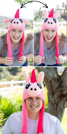 This unicorn crochet hat is as playful as it is functional. With its magical horn and adjustable ears that move when the strings are tugged, it’s an instant hit for kids or whimsical adults. Ideal for chilly days, costume parties, or just embracing fun, this crochet funny hat is a delightful way to stay warm and playful.