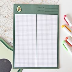 a notepad and markers on top of a paper with the words subject compared to each other