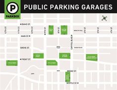 the parking map for public parking garages