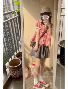 Japan Cute Outfit, Outfit Ideas Japanese Summer, Cute Japanese Outfits Summer, Cute Summer Outfits Japan, Casual Outfits Japanese, Harajuku Style Cotton Skort For Summer, Summer Japanese Outfits, Ponyo Aesthetic Clothes, Cute Picnic Outfits